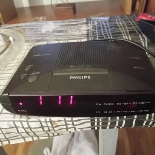 Radio despertador Philips negro
