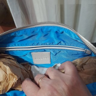 Bolso Desigual beige bordado sin estrenar