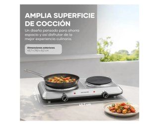 Placa Cocina Eléctrica Doble Severin