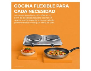 Placa Cocina Eléctrica Doble Severin