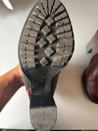 Botines de tacón burdeos