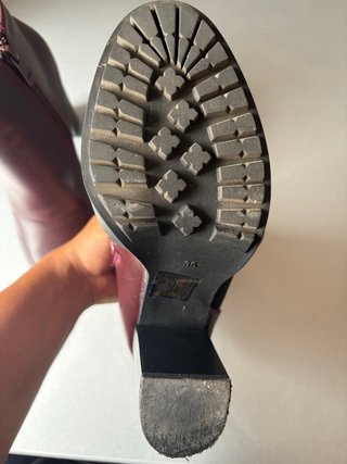 Botines de tacón burdeos