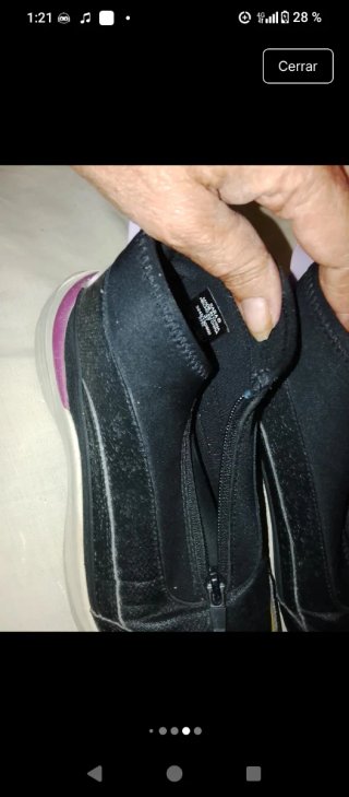 Zapatillas deportivas negras y rosas talla 37