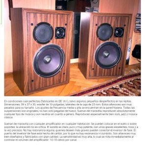 Altavoces Cerwin Vega A-123 USA