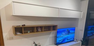 Mueble salón KIBUC Áurea blanco/roble