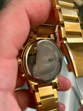 Reloj hombre dorado de cuarzo "G-Style"