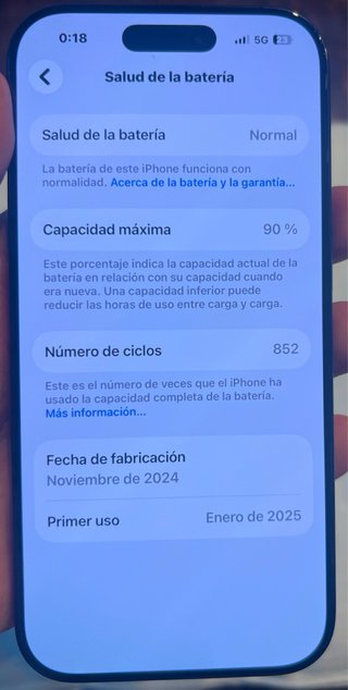 iPhone 16 Pro Negro 256 GB
