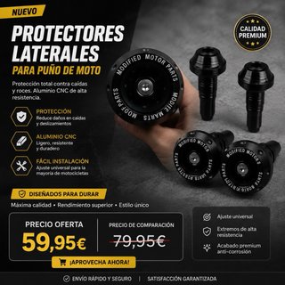 Protectores de manillar para moto negros
