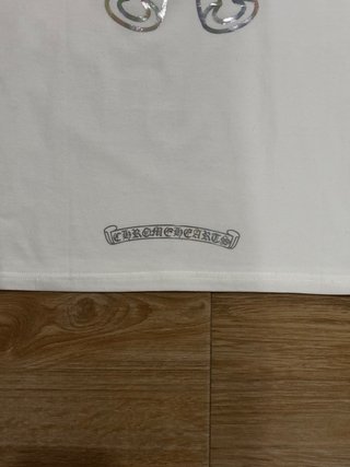 Camiseta Chrome Hearts Blanca y Plateada