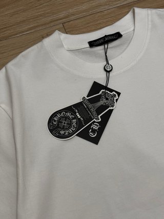 Camiseta Chrome Hearts Blanca y Plateada