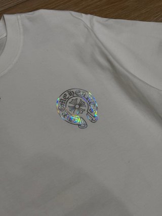 Camiseta Chrome Hearts Blanca y Plateada