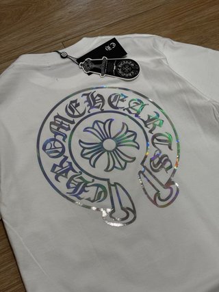 Camiseta Chrome Hearts Blanca y Plateada