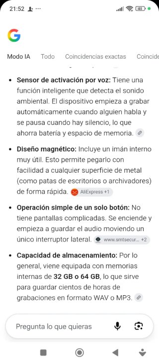 Grabadora de voz digital negra