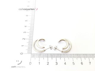 pendientes plata 925mm con piedra con circonita