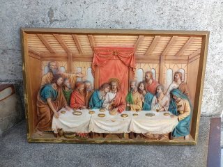 A Última Ceia em relevo 3D