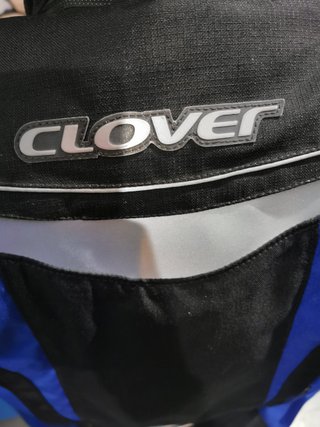Chaqueta moto mujer CLOVER talla xs, azul negro, con protecciones