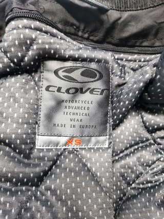 Chaqueta moto mujer CLOVER talla xs, azul negro, con protecciones