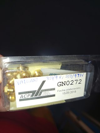 LOTE 10 kit iniettori Gas Natural Fagor Cointra