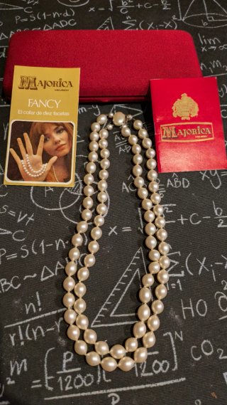 Collar Perlas Majorica Vintage con Estuche origina