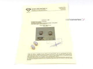 pendientes oro 18k con piedra con diamante