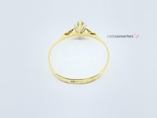anillo oro 18k con piedra con circonita