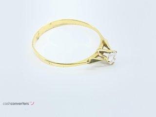 anillo oro 18k con piedra con circonita