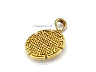 colgante oro 18k con piedra con circonita