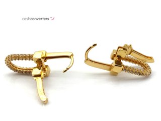 pendientes oro 18k con piedra con circonita