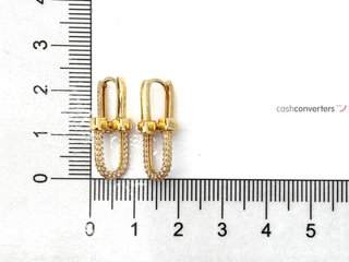 pendientes oro 18k con piedra con circonita