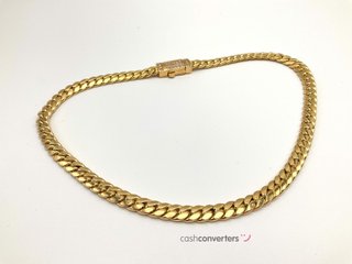 cadena oro 18k con circonita 20cm