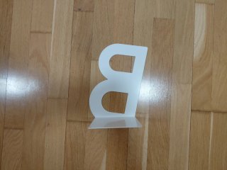 Sujetalibros Metálico Blanco Forma B