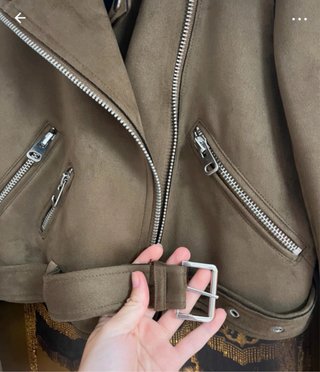 Chaqueta Zara efecto ante marrón