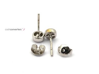 pendientes oro 18k con piedra con diamante