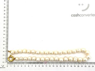 collar oro 19k con piedra con perla 21cm
