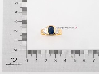 sello oro 18k con piedra con espinela t. 20 (19,1 mm)