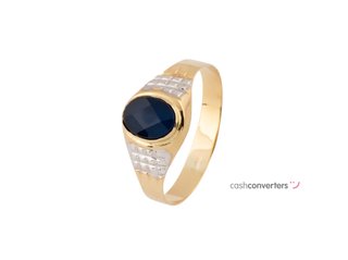 sello oro 18k con piedra con espinela t. 20 (19,1 mm)