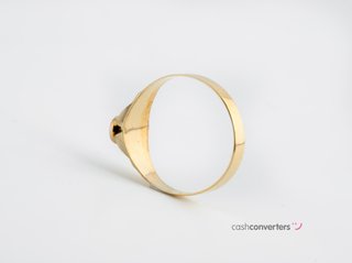 sello oro 18k con piedra con circonita