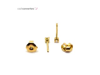 pendientes oro 18k con piedra con diamante