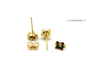 pendientes oro 18k con piedra