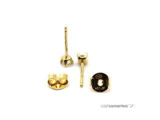 pendientes oro 18k con piedra con circonita