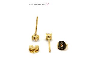 pendientes oro 18k con circonita