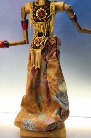 Wayang Golek. Marionetas de varillas de Java, Indonesia. Mediados s.XX.