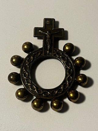 Anillo Rosario Decenario Bronce Made in Italy