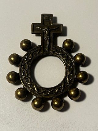 Anillo Rosario Decenario Bronce Made in Italy