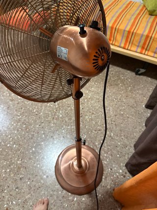 Ventilador de pie bronce todo metal inoxidable