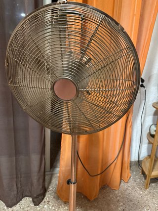 Ventilador de pie bronce todo metal inoxidable
