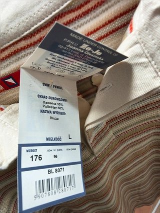 Polo Manga Larga Rayas Beige/Marrón/Verde...