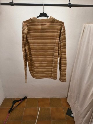 Polo Manga Larga Rayas Beige/Marrón/Verde...