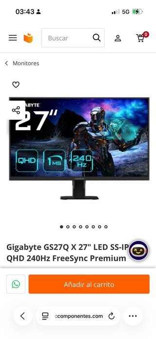 Monitor Gaming Gigabyte GS27Q X