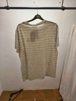 Camiseta Garcia Jeans Rayas Beige/Verde Talla...